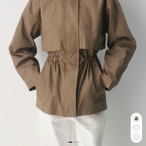 Aritzia Tan Cinch coat